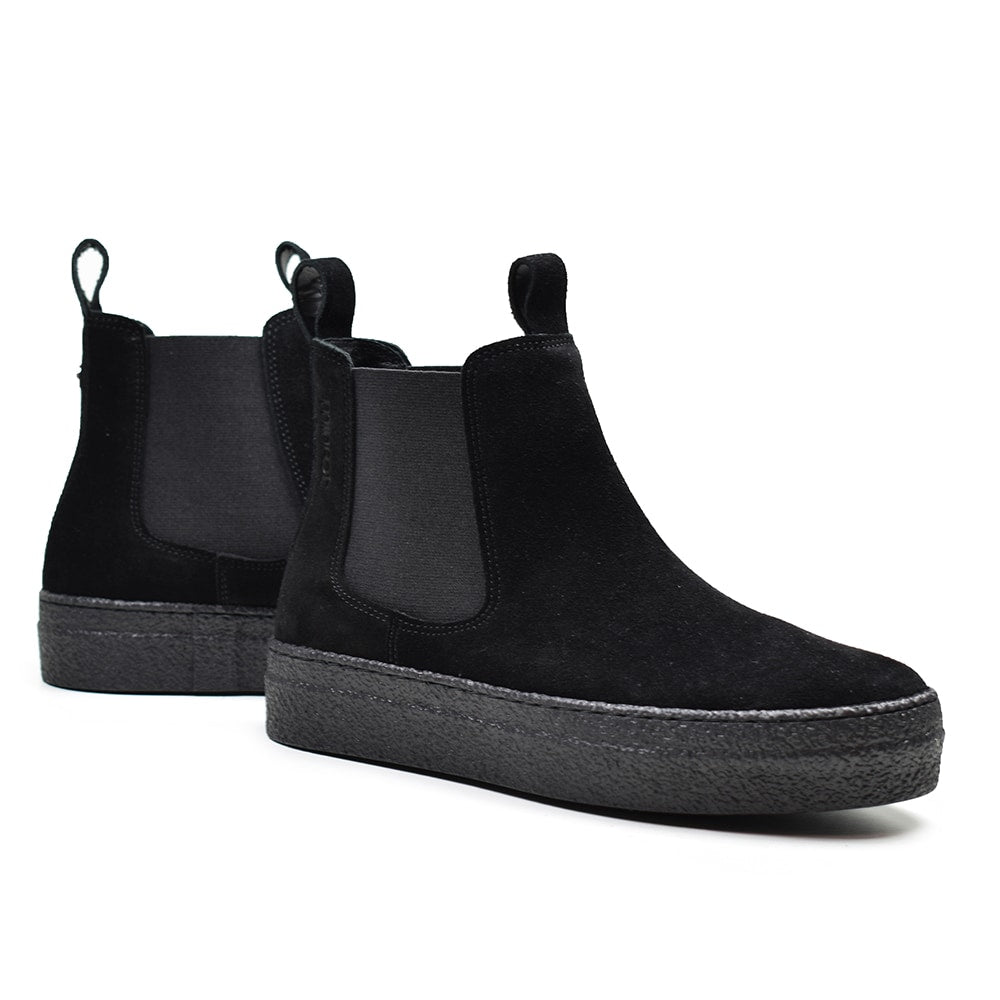 Minfot Chelsea Boots Visby Dam Mocka Svart