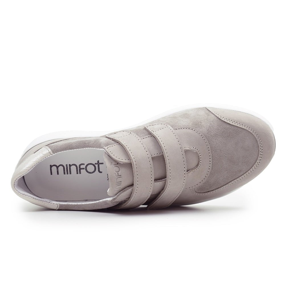 Minfot Way Sneaker Bred Stretch med Kardborreband Beige