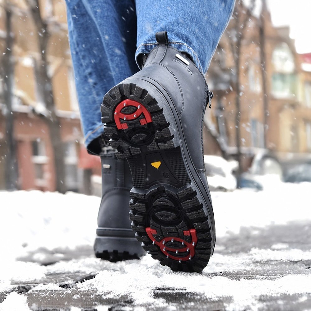 Minfot Dubbskor Haga Skinn Ull Svart