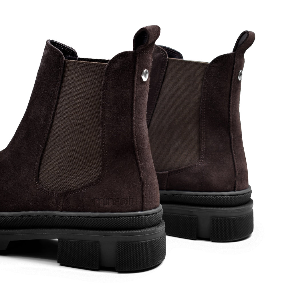 Minfot Chelsea Boots Oslo Mocka Mörkbrun