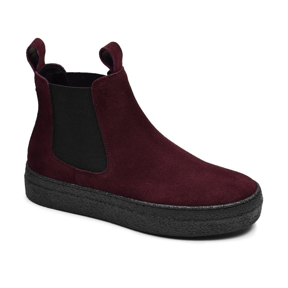 Minfot Chelsea Boots Visby Mocka Bordeaux