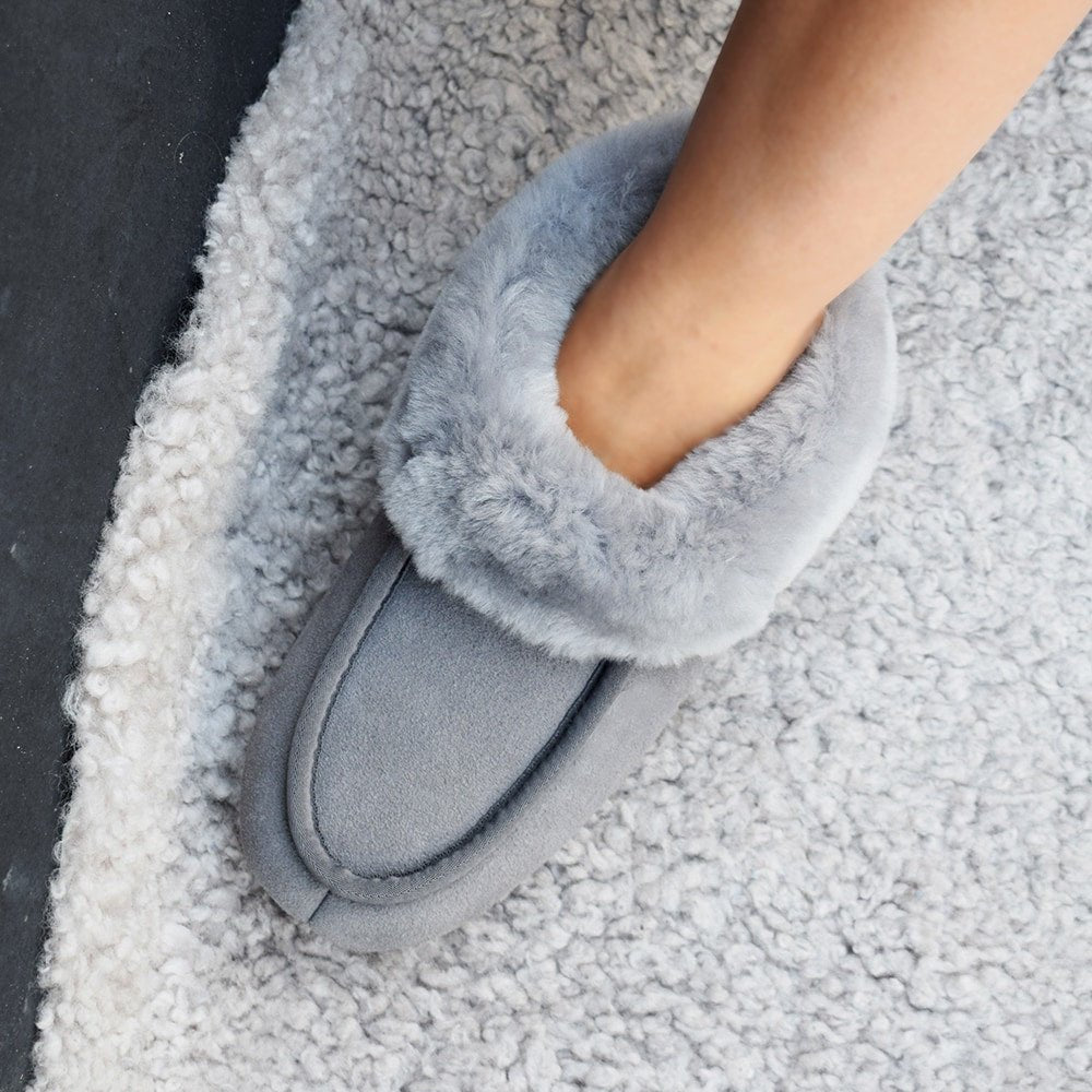 Produktbild 3 - Minfot Fårskinnstofflor Hemse Med Sula Ljusgrå