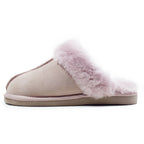 Minfot Fårskinnstofflor Slip-on Duved med sula Rosa