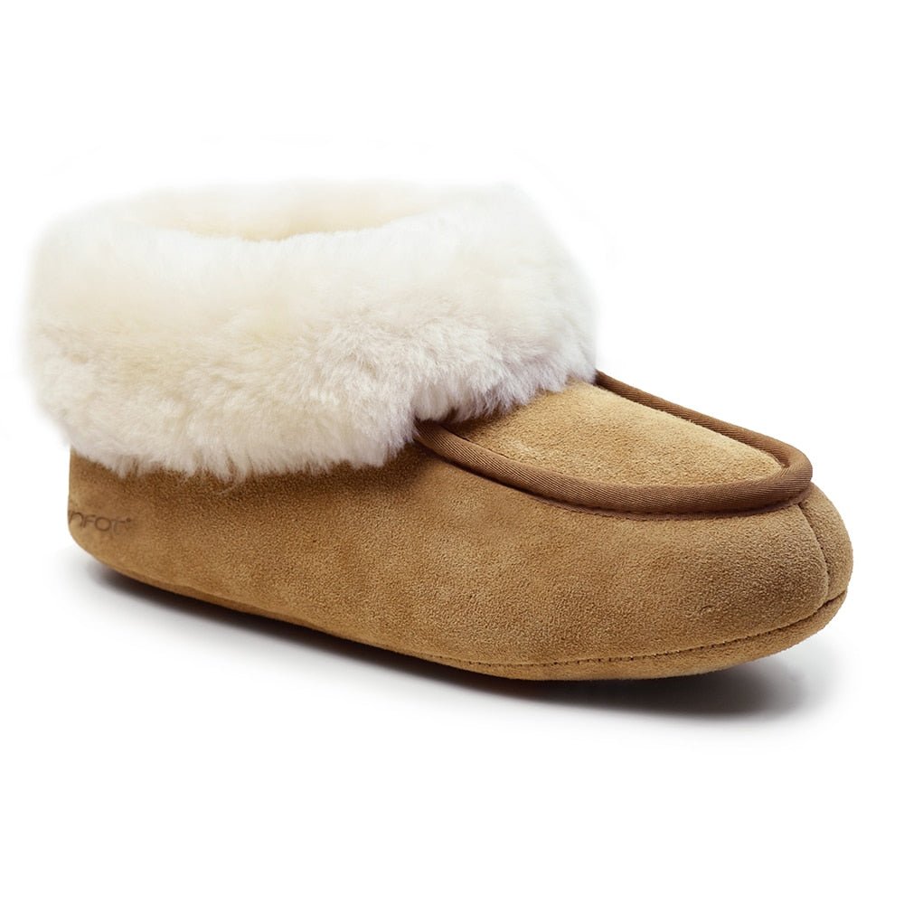 Minfot Fårskinnstofflor Sunne Chestnut