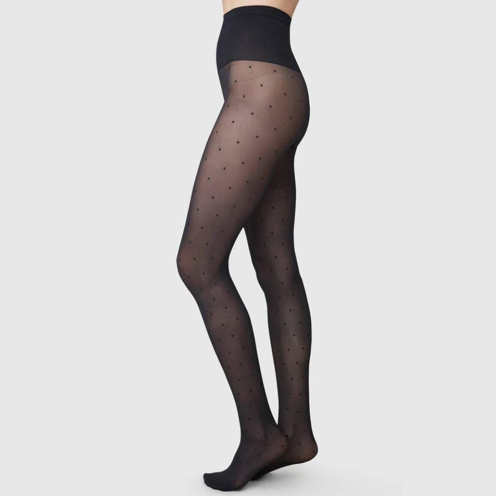 Swedish Stockings Strumpbyxor Doris Dots Prickig 40 DEN Svart