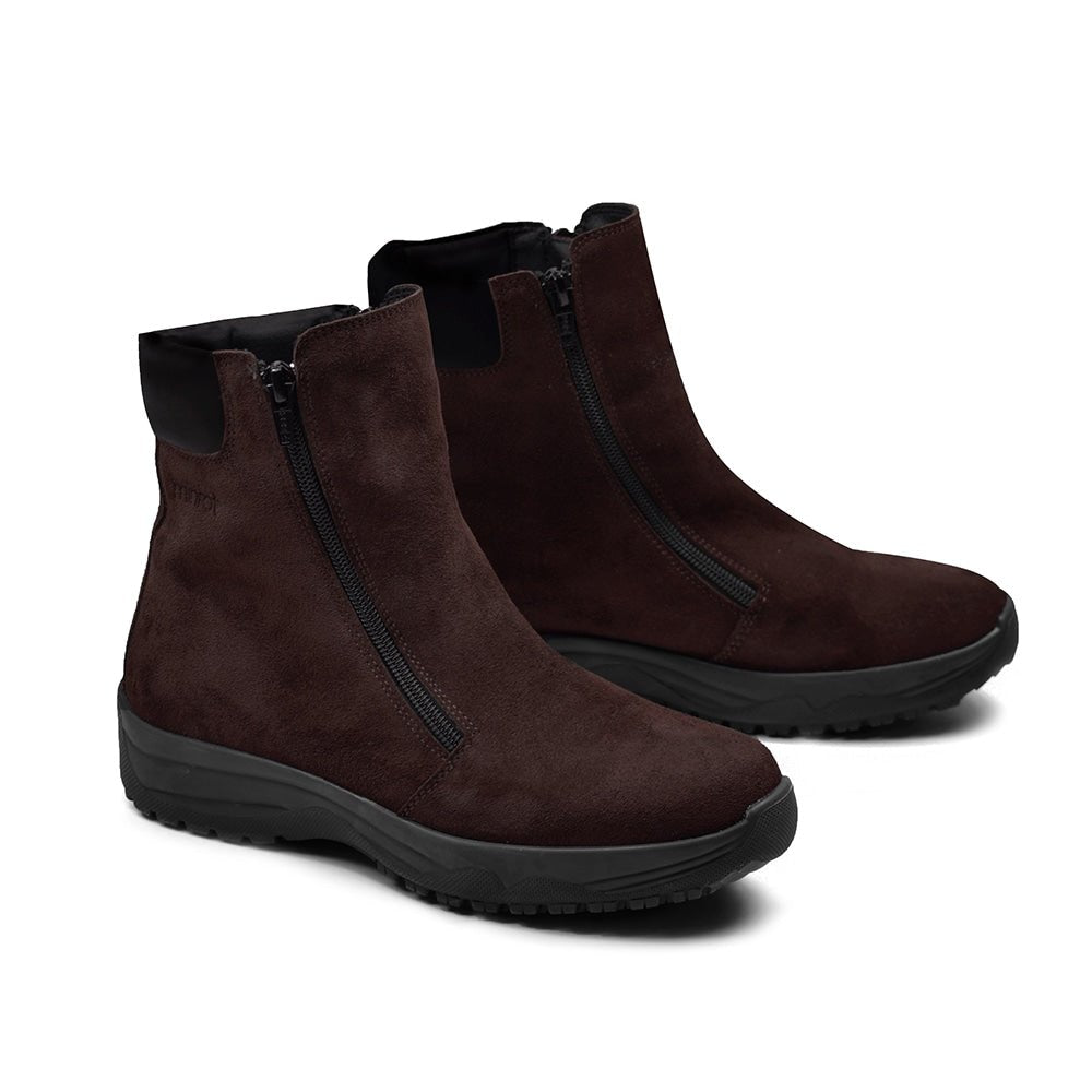 Minfot Dubbskor Boden Mocka Ull Brun