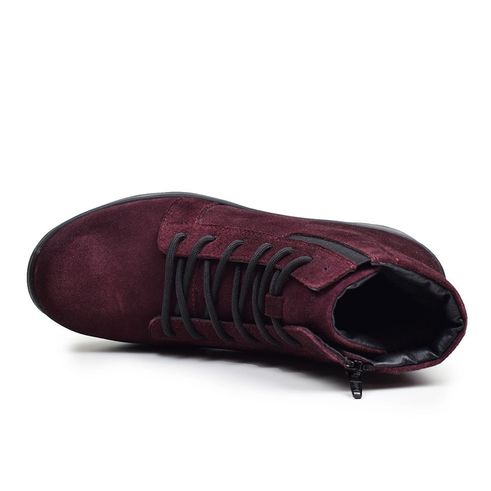 Minfot Dubbskor Lima Mocka Ull Bordeaux