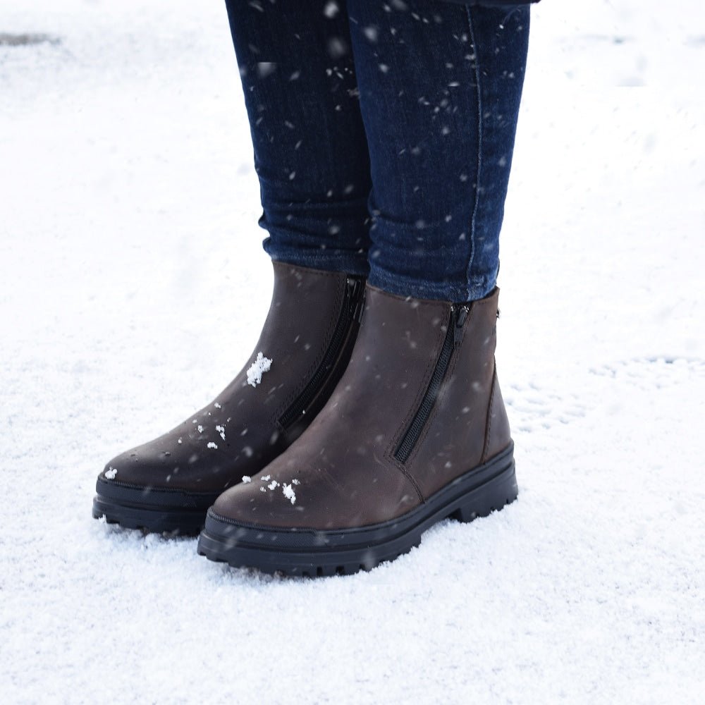 Minfot Dubbskor Haga Skinn Ull Brun