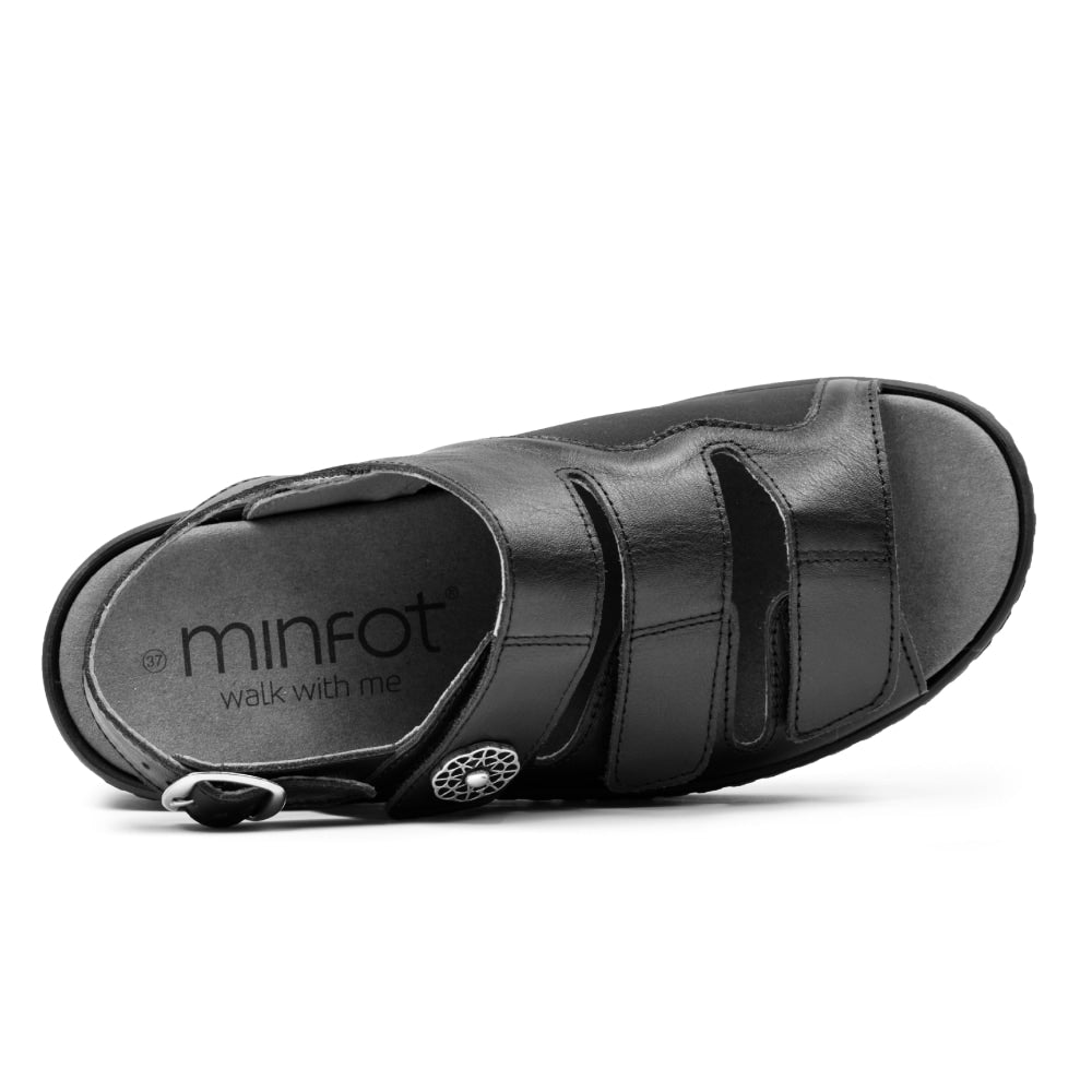 Produktbild 6 - Minfot Sandaler Hallux Valgus Dahlia Hälrem Svart