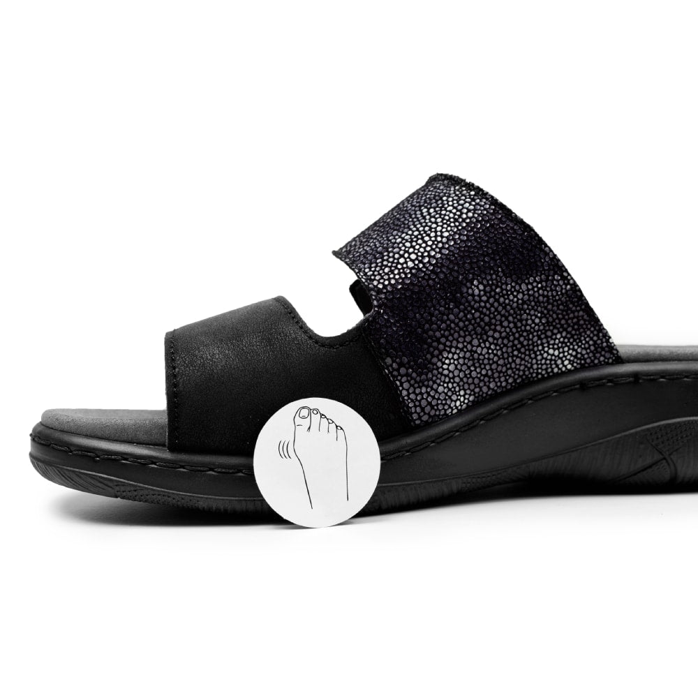 Minfot Sandaler Stretch Granit Svart