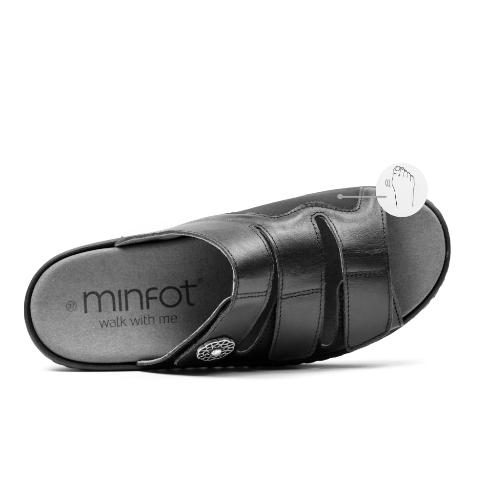 Minfot Sandaler Hallux Valgus Dahlia Svart