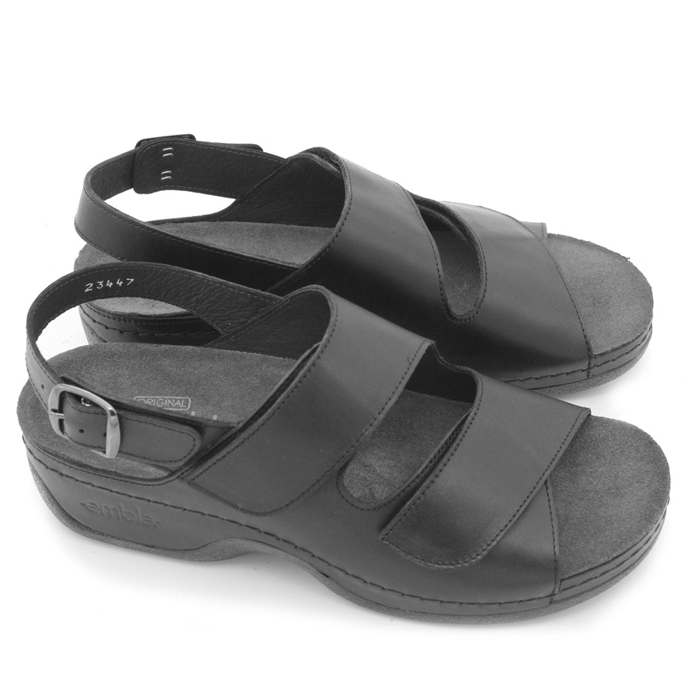 Produktbild 3 - Embla Hälsoskor Sandaler Mimmi Svart ergoflex/hälrem