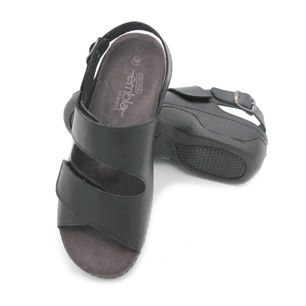 Embla Hälsoskor Sandaler Mimmi Svart ergoflex/hälrem