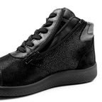 Minfot Way Hög Sneaker Bred Stretch Svart