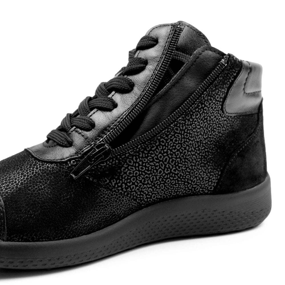 Produktbild 9 - Minfot Way Hög Sneaker Bred Stretch Svart