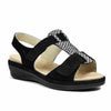 Suave Extra Bred Sandal Svart Mocka Marilyn