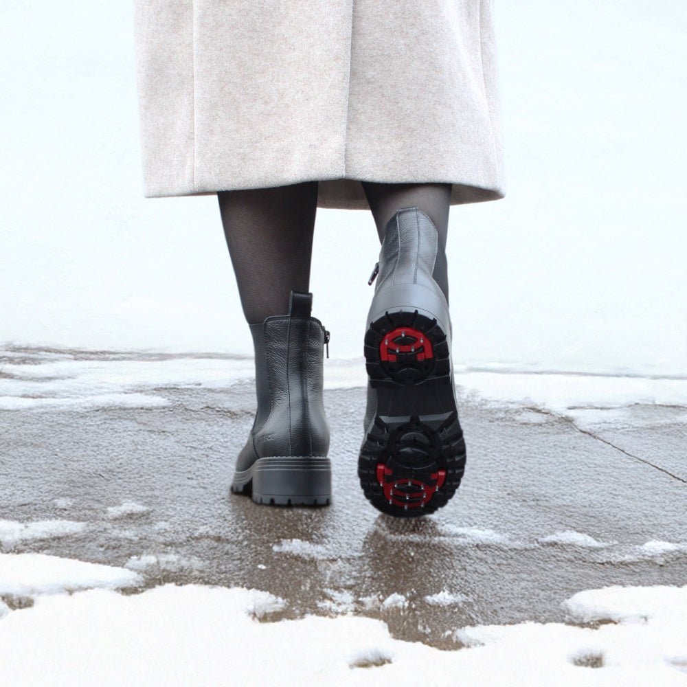 Produktbild 13 - Minfot Cityspike Chelsea Broddskor Zip Skinn Svart