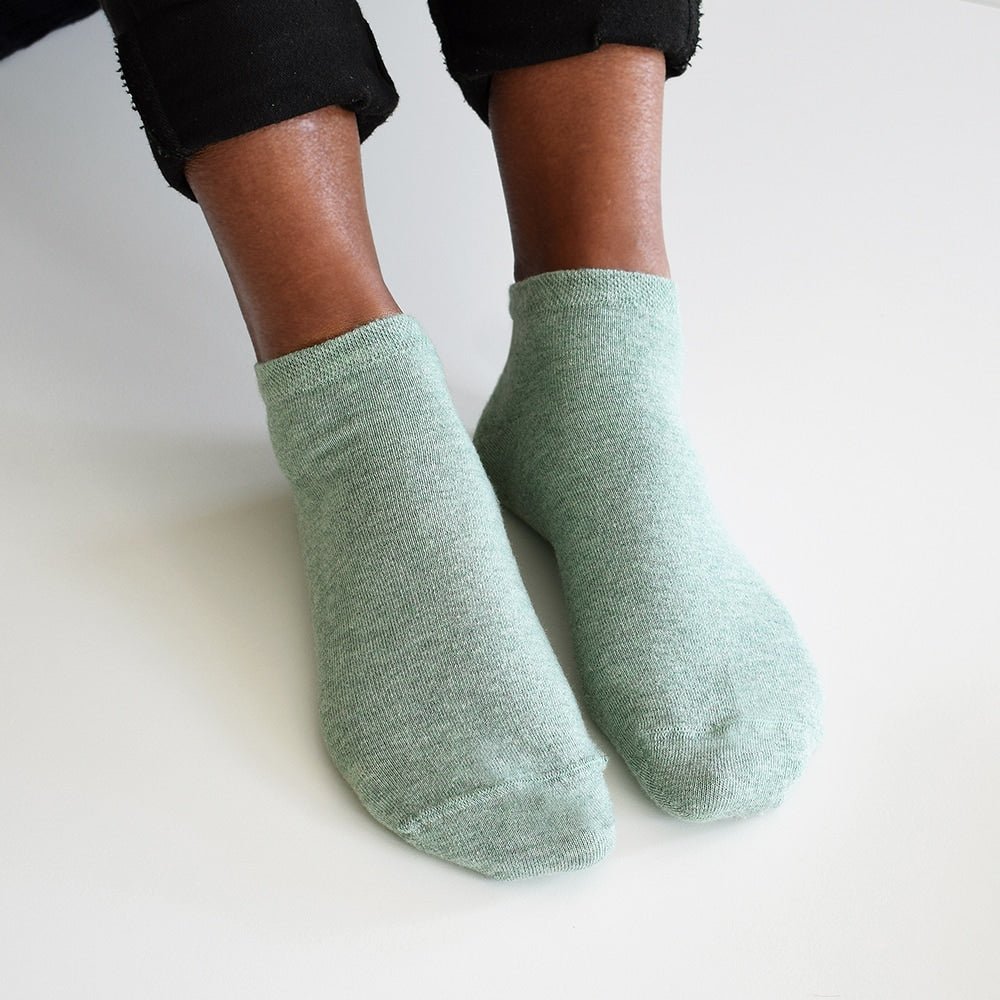 Produktbild 3 - Minfot Bomullsstrumpor Sneaker Sensitive Pastell 5-pack