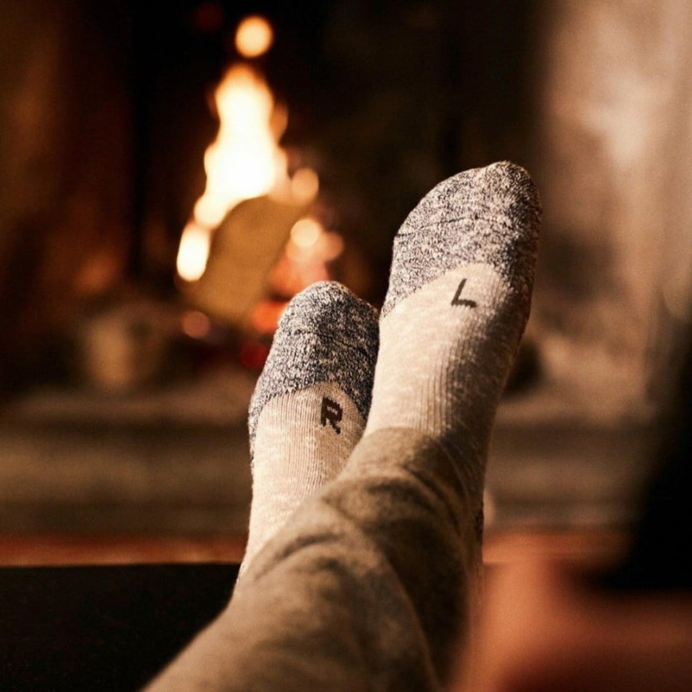 Falke Lodge Homepad Strumpor Herr Grå Melange