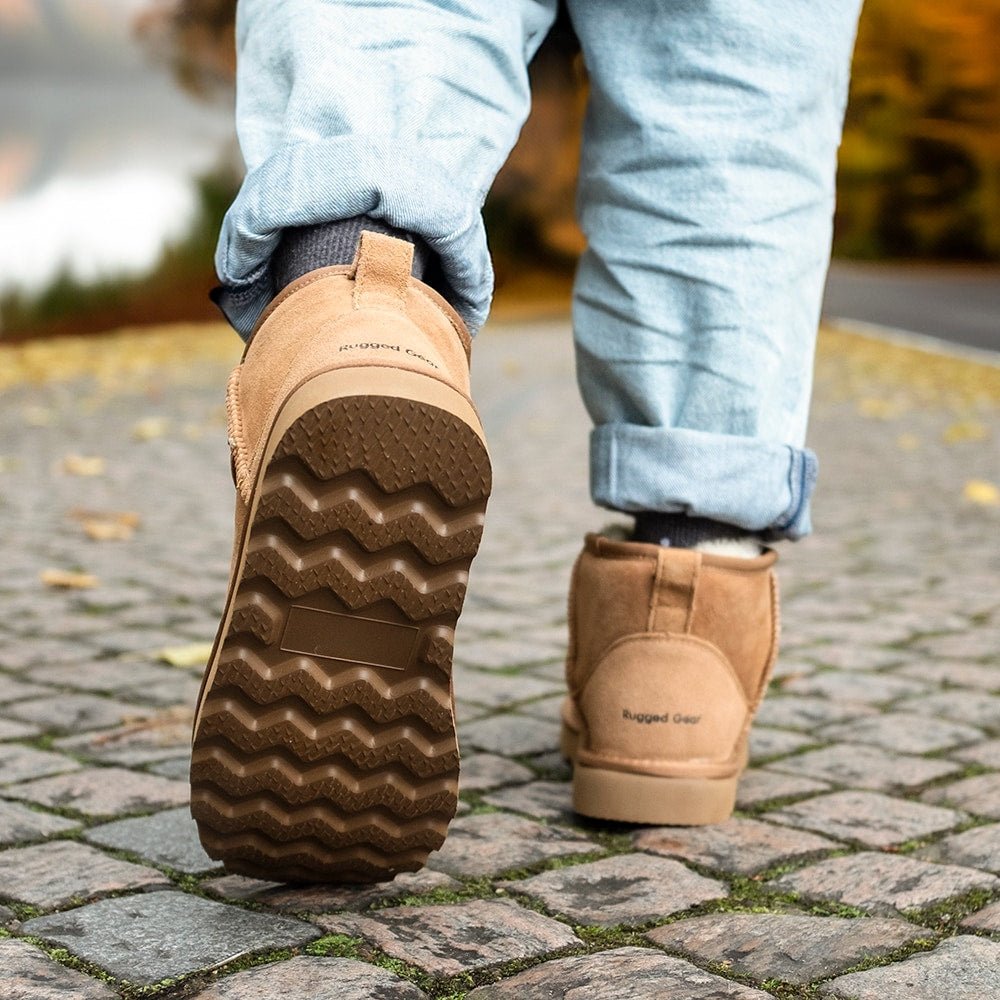 Rugged Gear Fårskinnsboots Chestnut