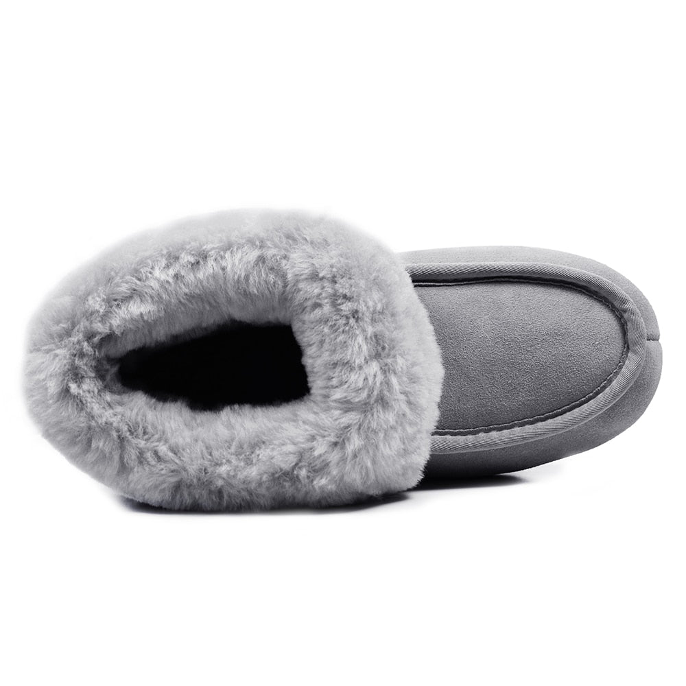 Minfot Fårskinnstofflor Hemse Med Sula Grå