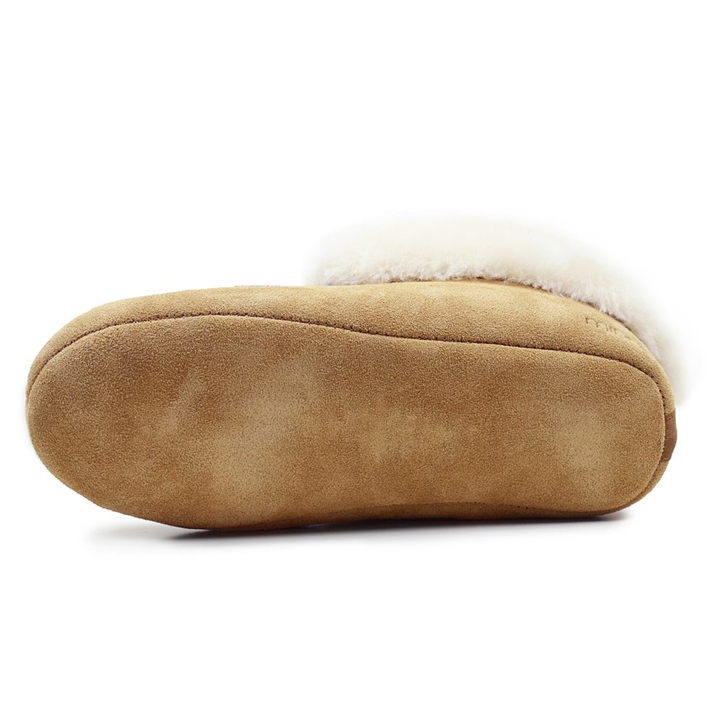 Minfot Fårskinnstofflor Sunne Chestnut Mocka