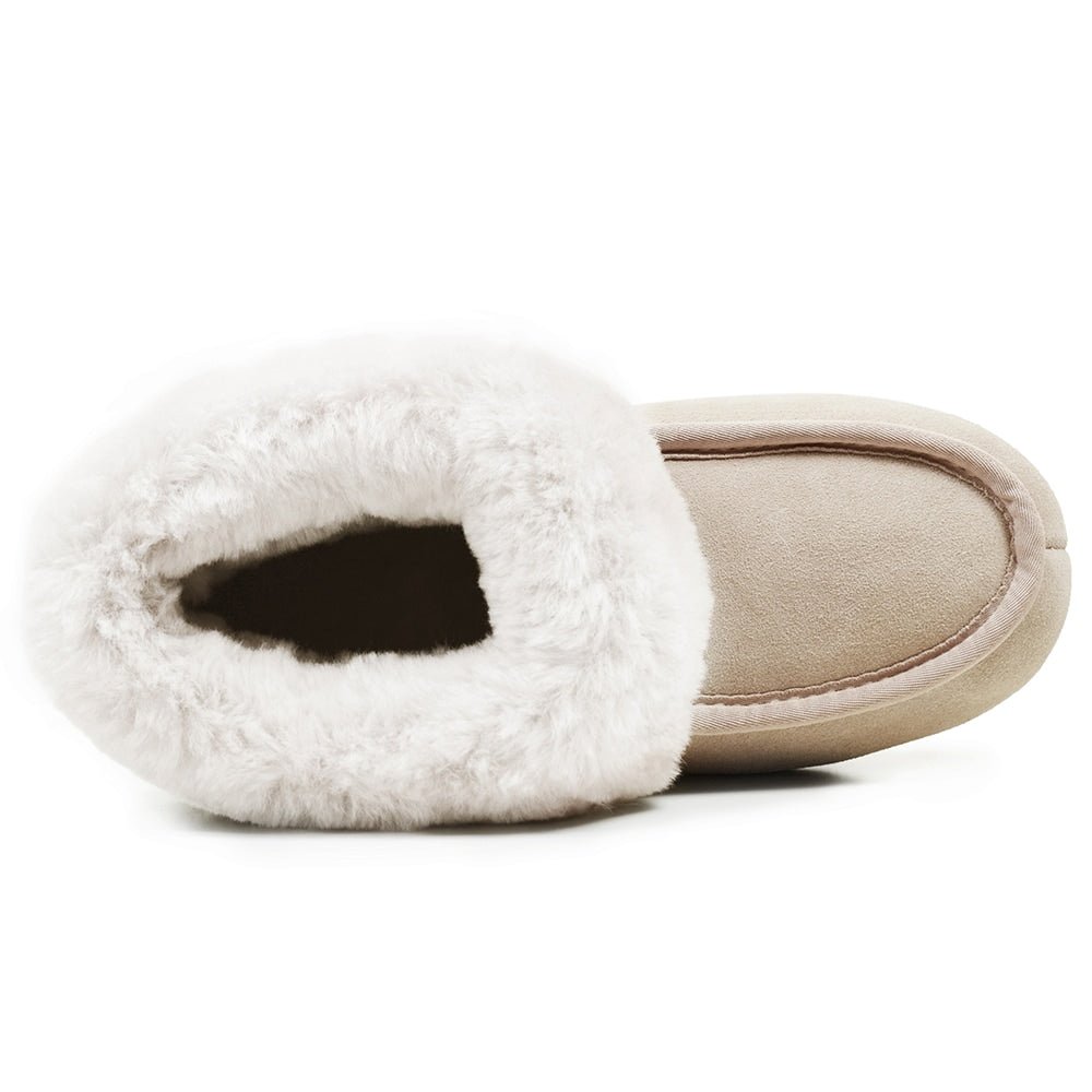 Minfot Fårskinnstofflor Sunne Beige Mocka