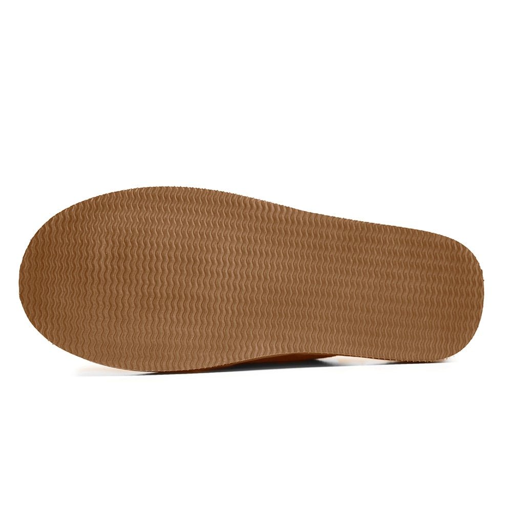 Minfot Fårskinnstofflor Slip-on Orust med sula Chestnut