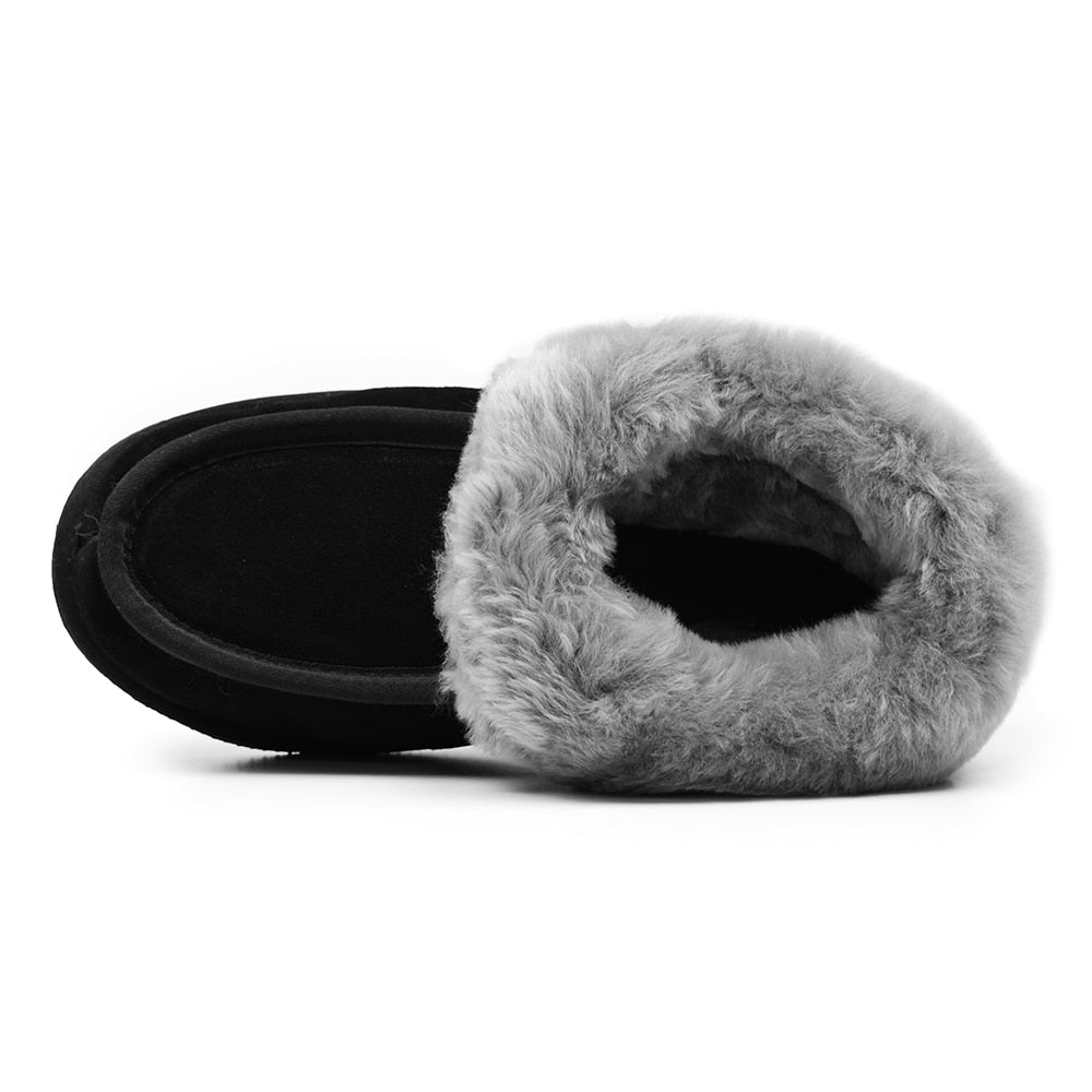 Produktbild 6 - Minfot Fårskinnstofflor Koster med sula Svart