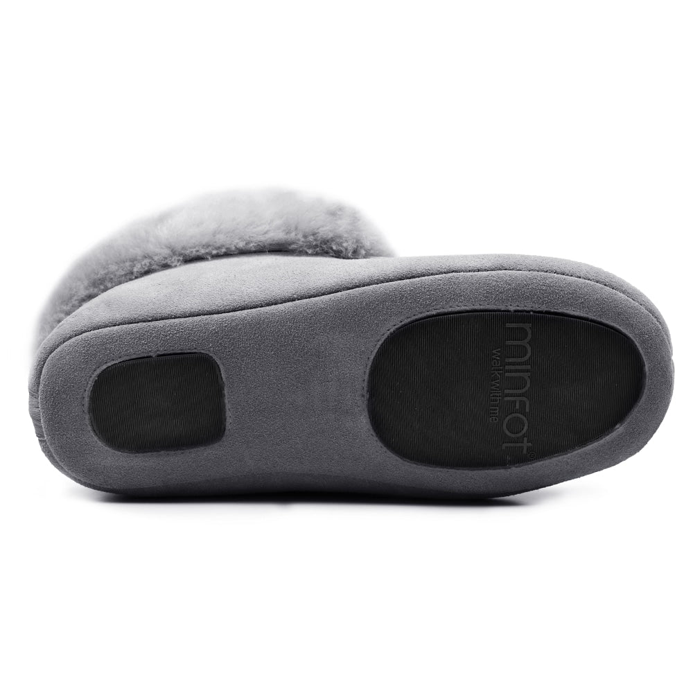 Minfot Fårskinnstofflor Hemse Med Sula Grå