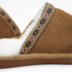 Minfot Fårskinnstofflor Slip-on Myre med sula Chestnut