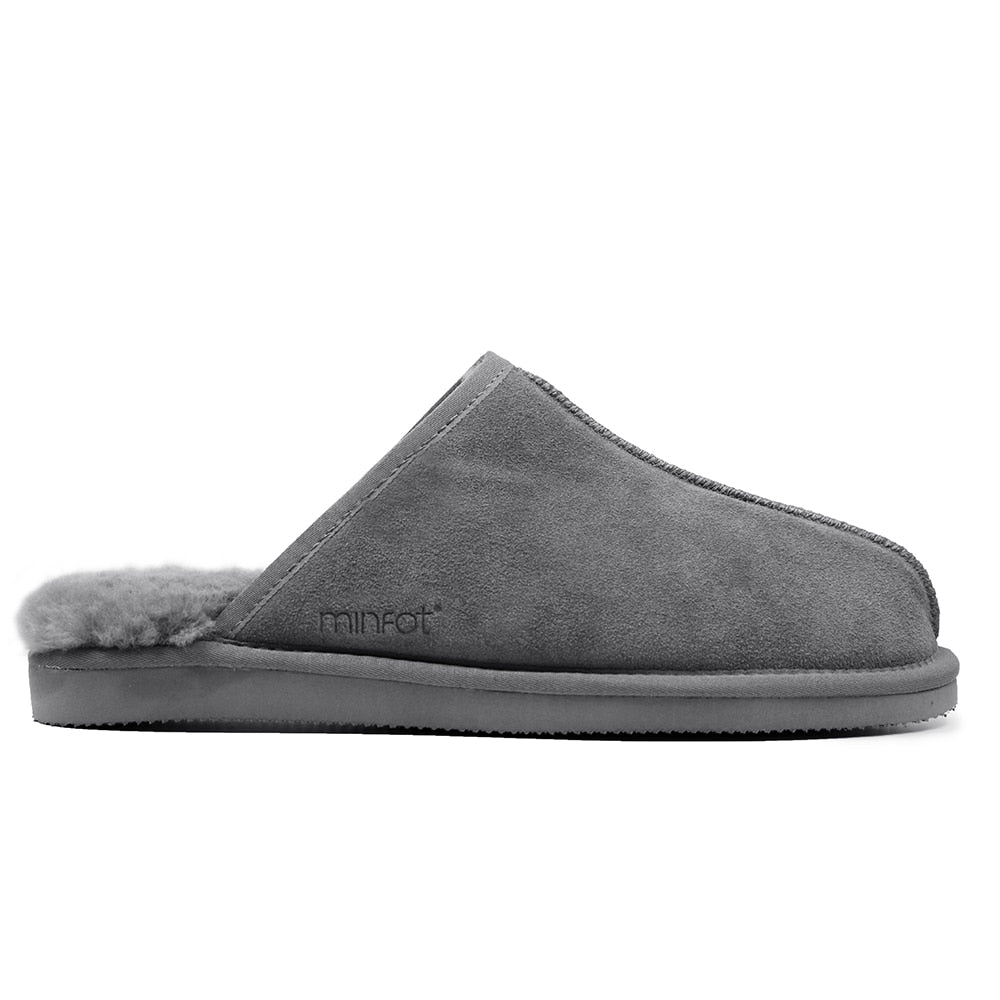 Produktbild 3 - Minfot Fårskinnstofflor Slip-on Orust med sula Grå