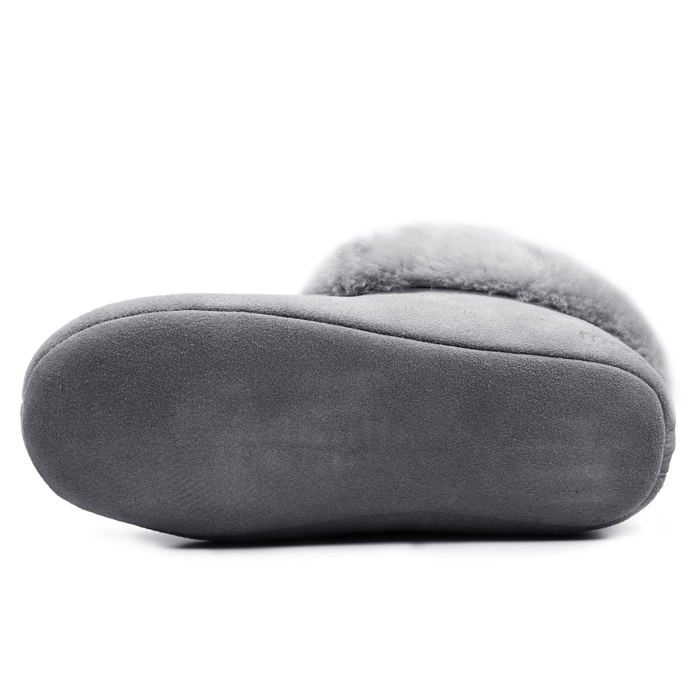 Minfot Fårskinnstofflor Sunne Grå Mocka