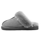 Minfot Fårskinnstofflor Slip-on Duved med sula Ljusgrå