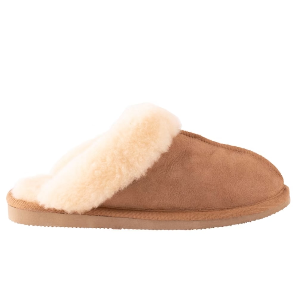 Shepherd Jessica Fårskinnstofflor Chestnut Brun