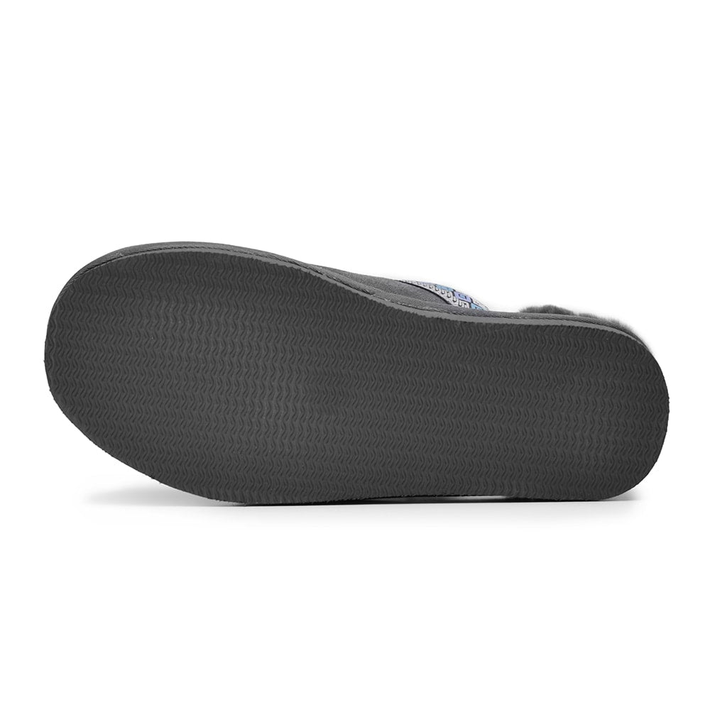 Produktbild 5 - Minfot Fårskinnstofflor Slip-on Myre med sula Grå