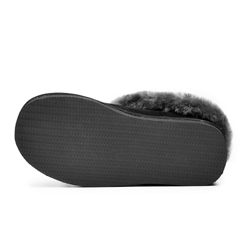 Produktbild 6 - Minfot Tofflor Fårskinn Bergen med sula Svart