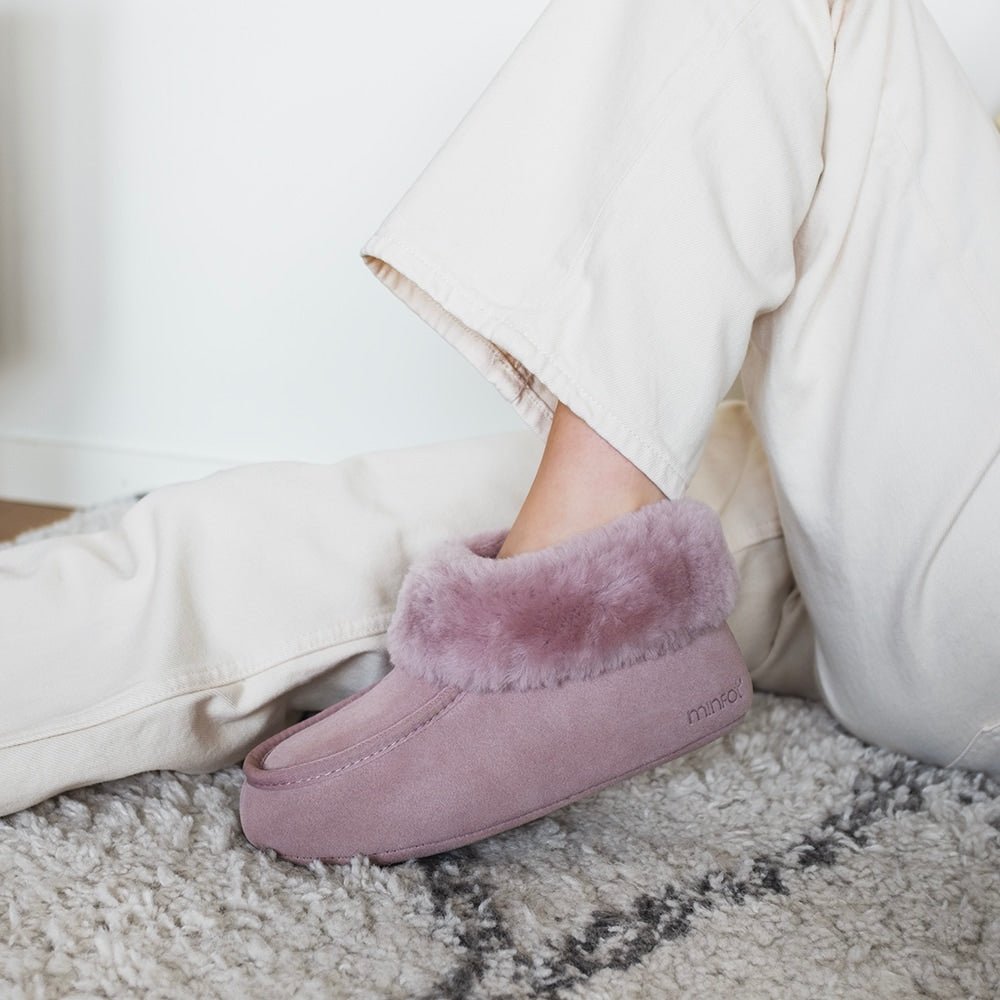 Produktbild 3 - Minfot Fårskinnstofflor Sunne Rosa
