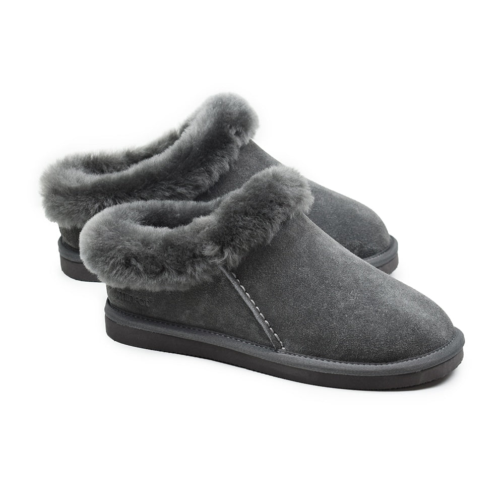 Produktbild 7 - Minfot Tofflor Fårskinn Bergen med sula Grå