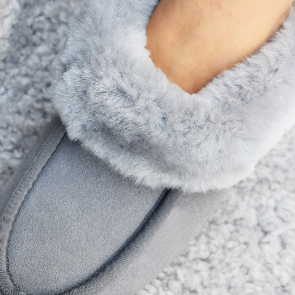 Produktbild 9 - Minfot Fårskinnstofflor Hemse Med Sula Ljusgrå