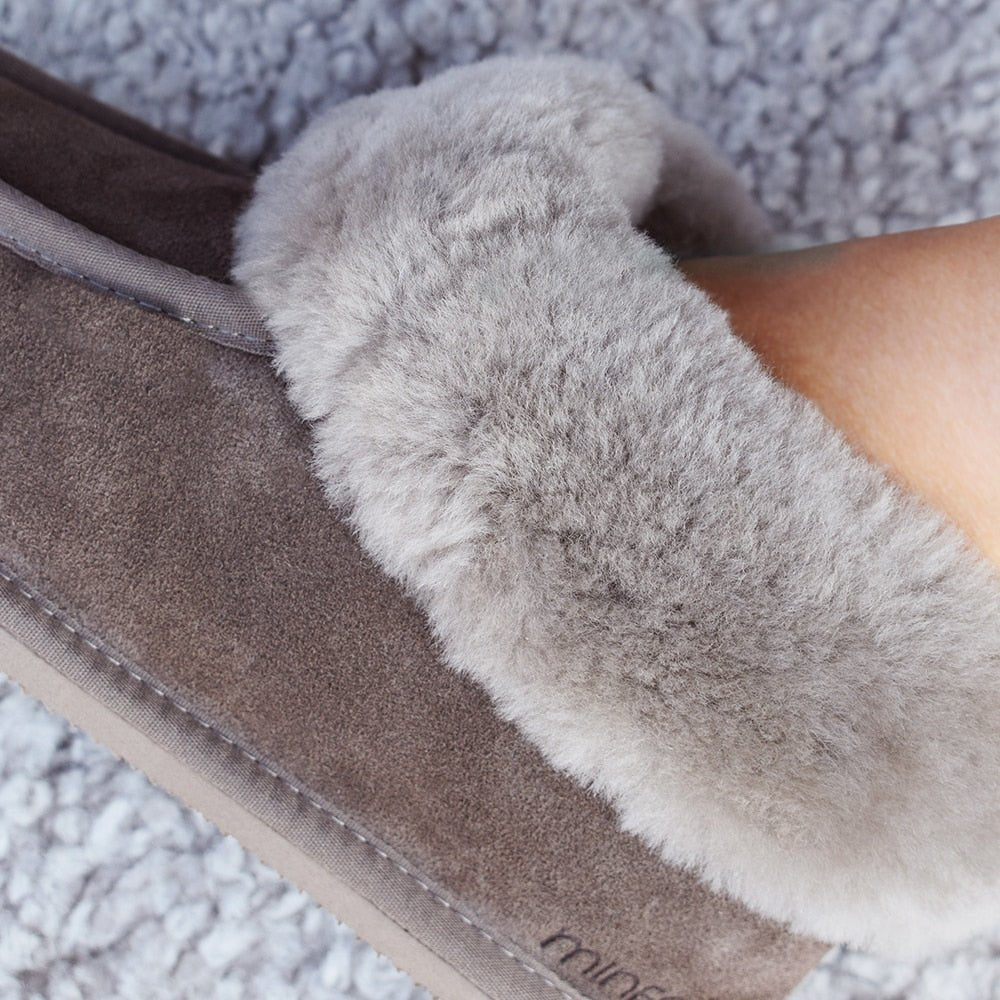 Produktbild 10 - Minfot Fårskinnstofflor Koster med sula Stone