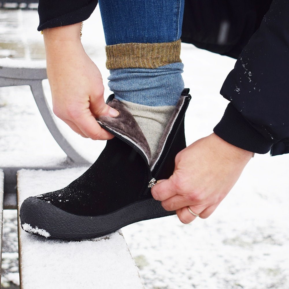 Minfot Curling Boots Lund Mocka Svart