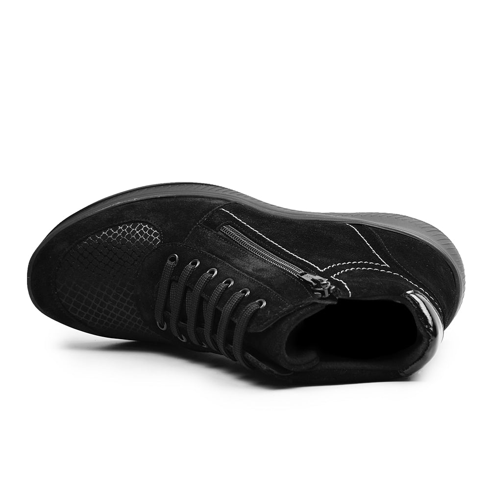 Minfot Helga Känga med dragkedja Stretch TEX-membran Svart