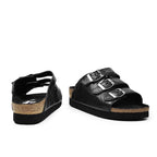 Sköna Marie Sandaler Lava Black Tumbled
