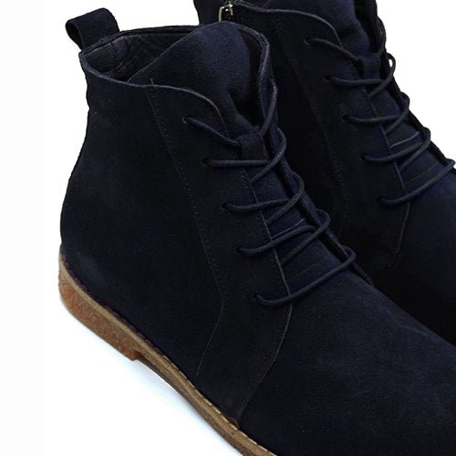 Charlotte of Sweden Mocka Boots Amur Dark Blue