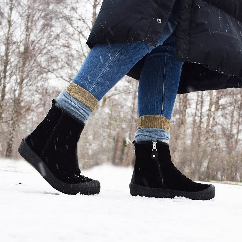 Minfot Curling Boots Lund Mocka Svart