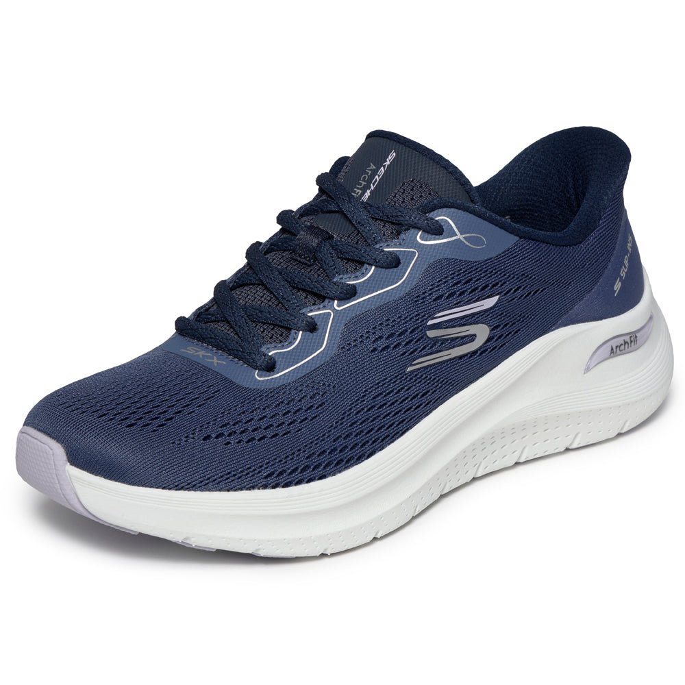 Skechers Womens Sneakers Arch Fit 2.0 Slip-Ins Bold Motion Navy
