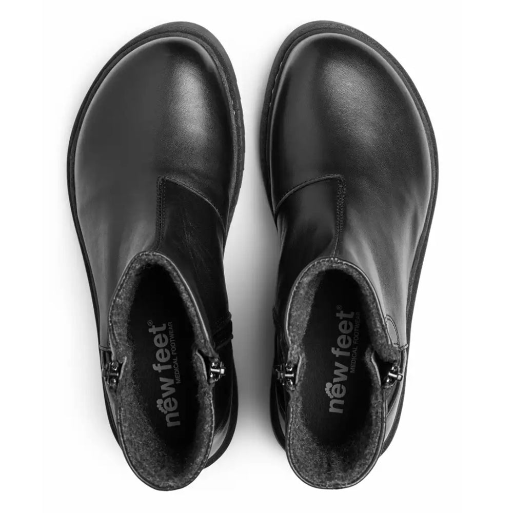 Produktbild 2 - New Feet Lykke Boots Dubbla Dragkedjor Svart