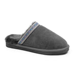 Minfot Fårskinnstofflor Slip-on Myre med sula Grå