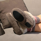 Minfot Fårskinnstofflor Hemse med sula Taupe
